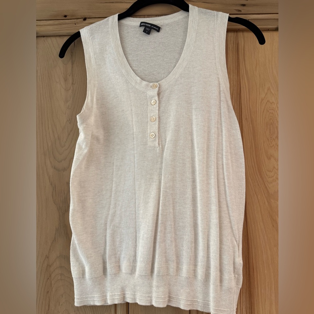 James Perse Cream Tank Top